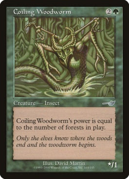 naokuroshop MTG [NEM][103][緑][U][EN][とぐろ木食い虫/Coiling Woodworm] NM