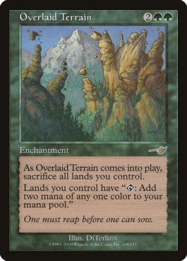 naokuroshop MTG [NEM][108][緑][R][JP][重なり合う地形/Overlaid Terrain] NM