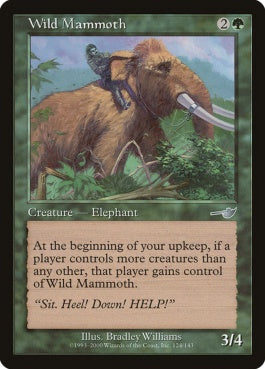 naokuroshop MTG [NEM][124][緑][U][EN][野生のマンモス/Wild Mammoth] NM