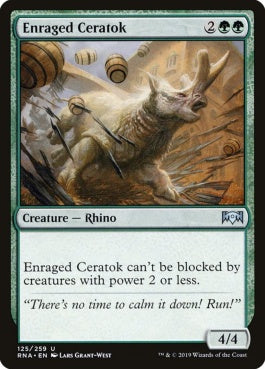 naokuroshop MTG [RNA][125][緑][U][EN][激昂した角獣/Enraged Ceratok] NM