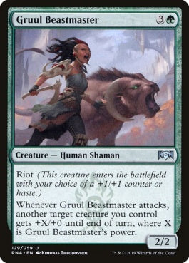 naokuroshop MTG [RNA][129][緑][U][EN][グルールの獣使い/Gruul Beastmaster] NM