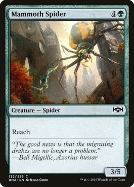 naokuroshop MTG [RNA][132][緑][C][EN][マンモスグモ/Mammoth Spider] NM