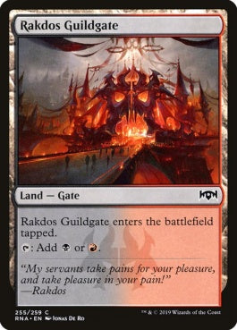 naokuroshop MTG [RNA][255][土地][C][EN][ラクドスのギルド門/Rakdos Guildgate] NM