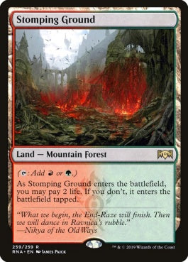 naokuroshop MTG [RNA][259][土地][R][EN][踏み鳴らされる地/Stomping Ground] NM