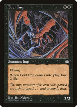 naokuroshop MTG [STH][059][黒][C][JP][悪臭のインプ/Foul Imp] NM