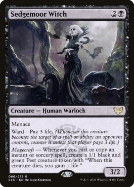 naokuroshop MTG [STX][086][黒][R][EN][セッジムーアの魔女/Sedgemoor Witch] NM