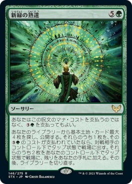 naokuroshop MTG [STX][146][緑][R][JP][新緑の熟達/Verdant Mastery] NM