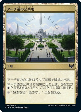 naokuroshop MTG [STX][263][土地][C][JP][アーチ道の公共地/Archway Commons] NM