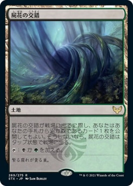 naokuroshop MTG [STX][269][土地][R][JP][屍花の交錯/Necroblossom Snarl] NM