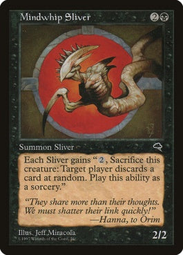 naokuroshop MTG [TMP][145][黒][U][EN][魂のムチ打ちスリヴァー/Mindwhip Sliver] NM