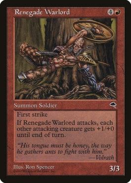 naokuroshop MTG [TMP][197][赤][U][JP][背教の大将軍/Renegade Warlord] NM