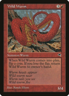 naokuroshop MTG [TMP][212][赤][U][JP][野生のワーム/Wild Wurm] NM