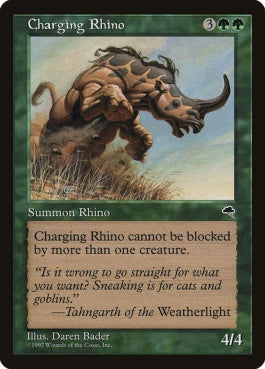 naokuroshop MTG [TMP][218][緑][U][EN][突進するサイ/Charging Rhino] NM