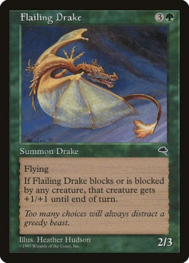 naokuroshop MTG [TMP][227][緑][U][JP][殻竿ドレイク/Flailing Drake] NM