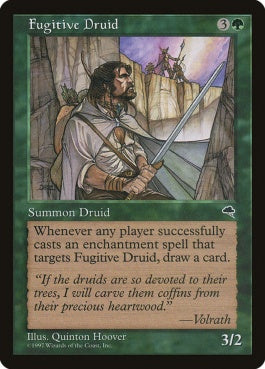 naokuroshop MTG [TMP][229][緑][R][JP][脱走ドルイド/Fugitive Druid] NM