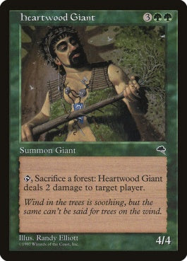 naokuroshop MTG [TMP][232][緑][R][JP][ハートウッドの巨人/Heartwood Giant] NM