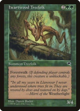 naokuroshop MTG [TMP][233][緑][U][EN][ハートウッド・ツリーフォーク/Heartwood Treefolk] NM