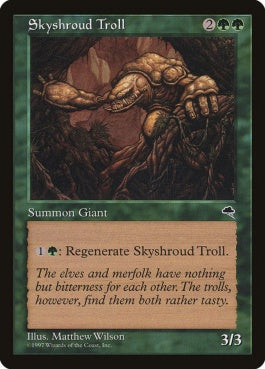 naokuroshop MTG [TMP][257][緑][C][EN][スカイシュラウドのトロール/Skyshroud Troll] NM