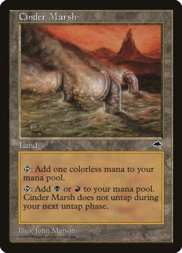 naokuroshop MTG [TMP][317][土地][U][JP][燃えがらの湿地帯/Cinder Marsh] NM