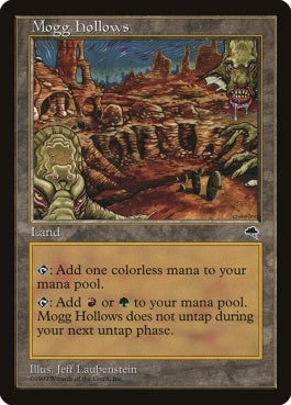 naokuroshop MTG [TMP][320][土地][U][JP][モグのうろ穴/Mogg Hollows] NM