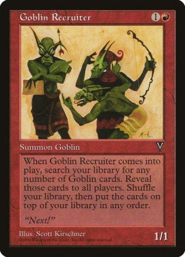 naokuroshop MTG [VIS][080][赤][U][JP][ゴブリン徴募兵/Goblin Recruiter] NM