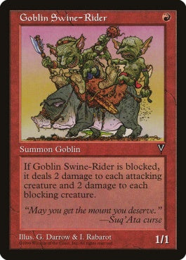 naokuroshop MTG [VIS][081][赤][C][EN][豚乗りゴブリン/Goblin Swine-Rider] NM