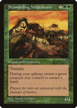 naokuroshop MTG [VIS][121][緑][U][EN][暴走するヌー/Stampeding Wildebeests] NM