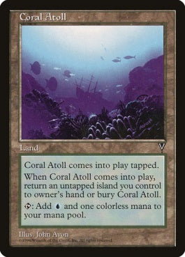 naokuroshop MTG [VIS][160][土地][U][JP][珊瑚礁/Coral Atoll] NM