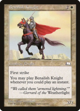 naokuroshop MTG [WTH][009][白][C][EN][ベナリアの騎士/Benalish Knight] NM