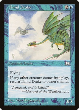 naokuroshop MTG [WTH][054][青][U][JP][臆病ドレイク/Timid Drake] NM