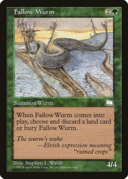 naokuroshop MTG [WTH][126][緑][U][JP][休耕地のワーム/Fallow Wurm] NM