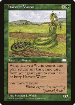 naokuroshop MTG [WTH][130][緑][C][JP][収穫のワーム/Harvest Wurm] NM