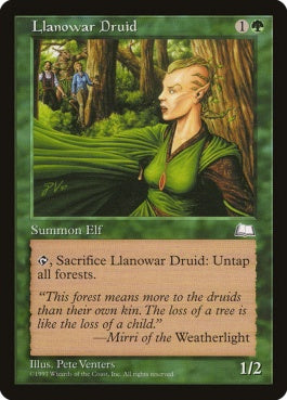 naokuroshop MTG [WTH][133][緑][C][JP][ラノワールのドルイド/Llanowar Druid] NM