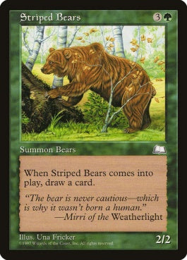 naokuroshop MTG [WTH][140][緑][C][JP][シマクマ/Striped Bears] NM