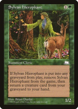 naokuroshop MTG [WTH][141][緑][U][JP][森の秘義司祭/Sylvan Hierophant] NM